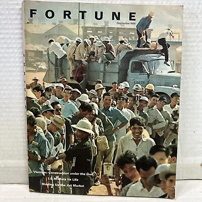 Fortune Magazine September 1966 Vietnam Construction Under The Gun No Label • $4.50