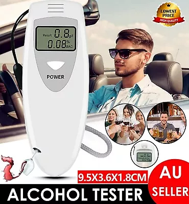 Portable LCD Digital Alcohol Breath Tester Breathalyzer Detector Analyzer Test • $16.79