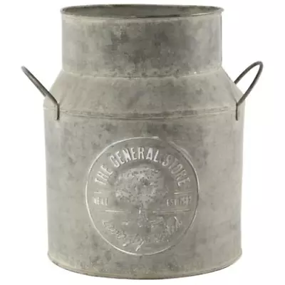 Metal Plant Pot Vintage Milk Churn Bucket Flower Holder Tree Planters Ice TIN - • £14.99