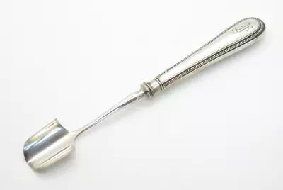 Antique Sterling Silver Beaded Edge Cheese Scoop / Marrow Scoop Monogram F • $29.99