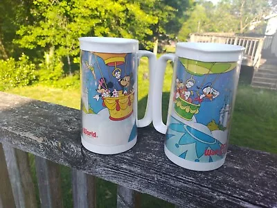 Vintage Walt Disney World Thermo-Serv Plastic Mug Cup Mickey Minnie Mouse Goofy • $13