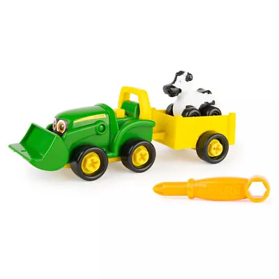 John Deere Build A Buddy Scoop Tractor 3y+ Vehicle Kids Toy W/ Wagon GRN • $25