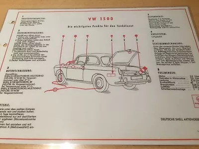 VW 1500 Shell Lubrication And Care Plan • $5.33