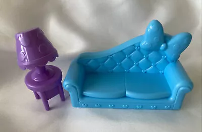 Disney Junior Bow-Tel Motel Furniture Blue Sofa & Purple Table With Lamp • $6.95