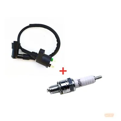 2 Pin Ignition Coil + Spark Plug Lead For 90cc 110cc 125cc 150cc Dirt Pit Bike • $22.99