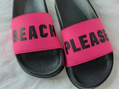 Victoria's Secret Hot Pink Beach Please Slider Flip Flop Sandals Size Small  • $26.99