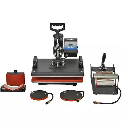 PixMax 5 In 1 Heat Press Sublimation Combo T-Shirt Mug Jigsaw Cap Plate Phone • $516.97