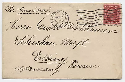 1912 New York Station P To Germany 2ct Direct Steamer Rate Cover [6525.99] • $9.99