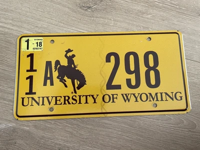 $34.90 • Buy 2018 University Of Wyoming License Plate 11A298