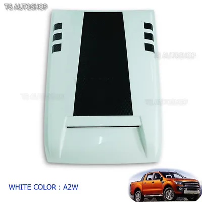 White Glossy Hood Scoop Bonnet Raptor Cover Fits Ford Ranger Ute Px T6 2012 2015 • $510.42