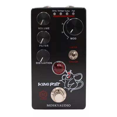 Mosky King Rat Guitar Effect Pedal Fuzz Distortion Dirty Vintage Turbo Fat • $45.69