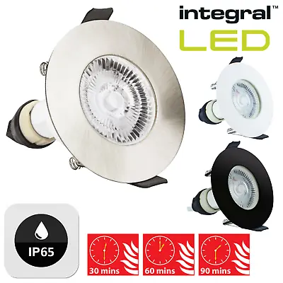 £34.99 • Buy Fire Rated Downlights Ceiling Spotlights Round 70mm Cut Out IP65 GU10 Holder