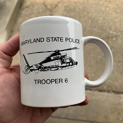 Vintage Maryland State Police Trooper 6  Helicopter Coffee Mug - Aviation • $14.95
