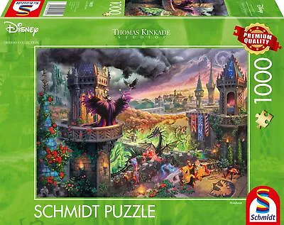 Schmidt   Thomas Kinkade: Disney Maleficent - 1000 Pieces   Adult Jigsaw Puzzle • $33.50