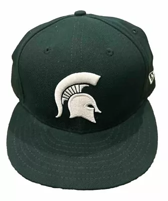Men's New Era Green Michigan State Spartans  59FIFTY Fitted Hat 7 3/4 • $29.99