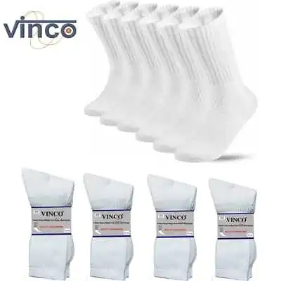 5-100 Dozen Wholesale Bulk Mens Solid White Sports Cotton Crew Socks 9-11 10-13 • $65.99