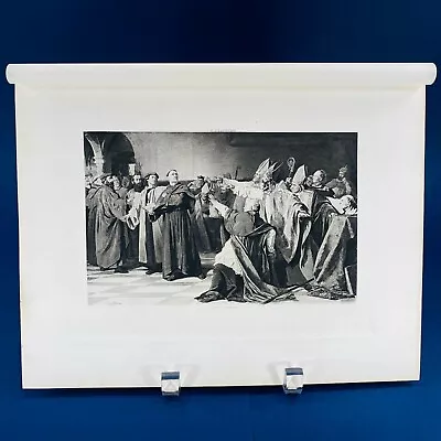 Martin Luther Before Council Of Worms Antique Photogravure By E Delperee C 1894 • $9.99