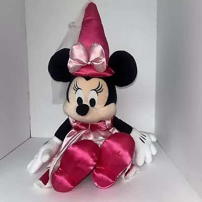 Disney Parks Minnie Mouse Plush 22” Minnie Princess Pink Stuffed Doll Plush • $18.99