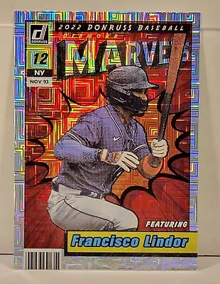 2022 Panini Donruss Francisco Lindor #M-10 Diamond Marvels Vector  • $2