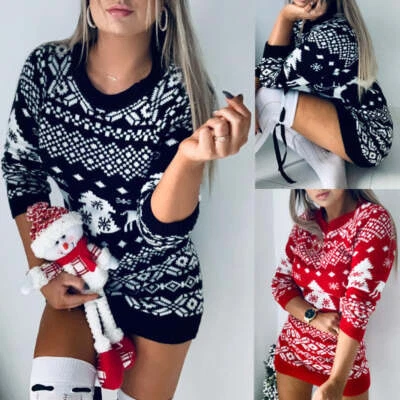 $31.92 • Buy  Knit Sweater Dresses Mid Thigh Length Dress For Womens