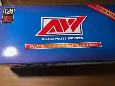 RARE! AW MACK Pinnacle East Tipper Trailer ALLIED WASTE VERSION First Gear 1:34 • $300