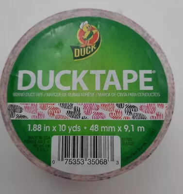 $10.20 • Buy Printed Duct Tape Zebra Hearts Love Colorful Pretty Design 1.88 Inch  10 Yards