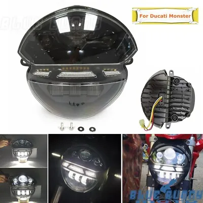 LED Headlight DRL+Hi/Lo Beam Headlamp For Ducati Monster 695 795 1100 EVO 1100S • $212.94