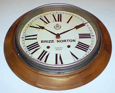 Royal Air Force Style RAF Brize Norton Vintage Style Wooden Wall Clock. • £65