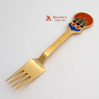 Christmas Fork 1979 Michelsen Gilt Enamel Sterling Silver • $68.85