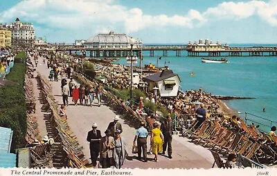 🌅 EASTBOURNE. Central Promenade And Pier.  V.G.C. (#east 165 ) • £0.99