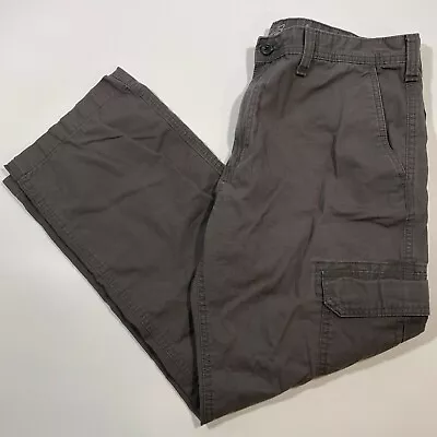 Eddie Bauer Mens Ripstop Cargo Pants Outdoor Hiking Cotton Gray Size 38x30 • $22.49