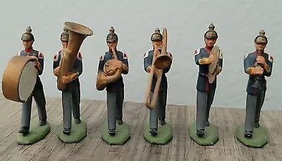 SET Of 6-VINTAGE METAL ROYAL MARCHING BAND Kingdom Of Prussia-HornsDrumCymbal • $16.99