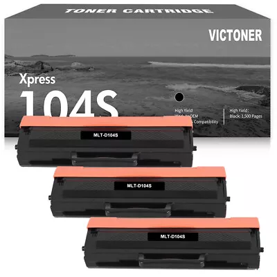 3 Pack MLT-D104S Toner Cartridge Compatible With Samsung ML-1865w • $32.95