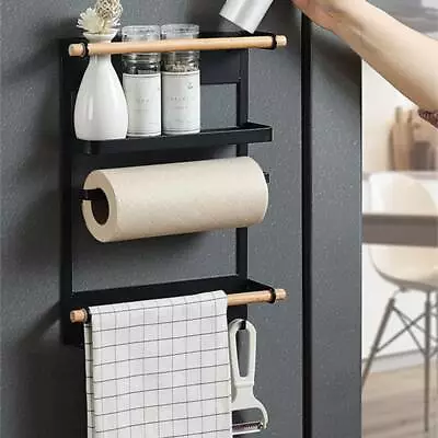 £13.99 • Buy Magnetic Refrigerator Rack Kitchen Fridge Side Organiser Storage Holder Shelf