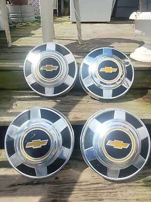 1973-87 CHEVY  Truck 3/4 Ton 12  Dog Dish Hubcaps  Set Of 4 OEM • $149