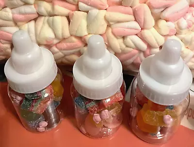 Baby Shower Birthday  Favour Bottles Filled With Pick N Mix Sweets • £1.20