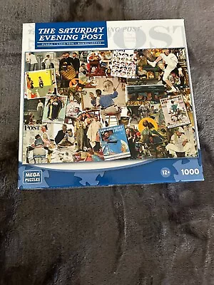 Mega Puzzles SATURDAY EVENING POST  Norman Rockwell 1000 Piece Puzzle Complete • $7.50