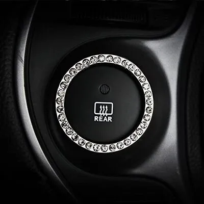 1x Car SUV Bling Decorative Accessories Button Start Switch Silver Diamond Ring • $7.70