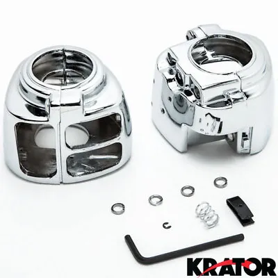 Harley Davidson Motorcycle Chrome Switch Housings Sportster Dyna Softail V-Rod • $22.99