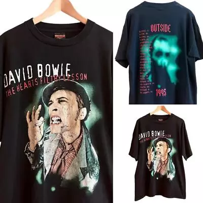 VTG 90s Brockum David Bowie 1995 Tour Band Rock Graphic Art Promo T Shirt XL • $140.52