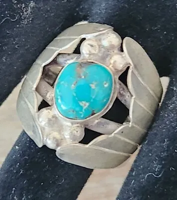 Native American Navajo 925 Sterling  Turquoise Unisex Ring Men Jewelry Sz 9.5 • $95