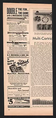 1938 Old Antique Print Ad Bausch Lomb/Pendelton/Mossberg Rifle Scopes Guns • $8