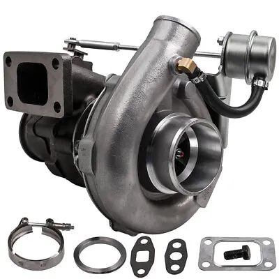 $125 • Buy T3/T4 T04E V-BAND Turbocharger .63 A/R .5A/R Internal Wastegate Floating Bearing