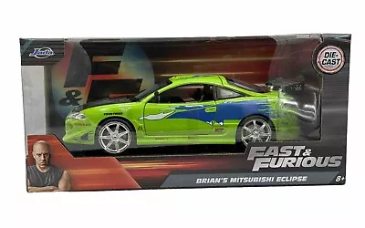 Jada Toys 2024 Fast & Furious Brian's Green Mitsubishi Eclipse 1:24 Scale VHTF! • $23.96