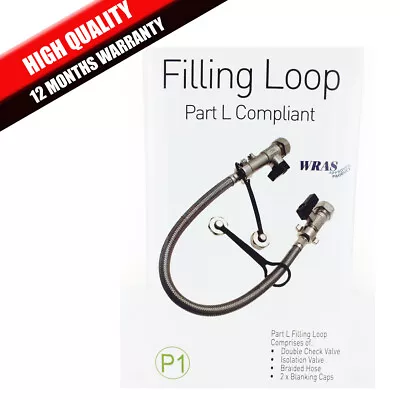 £12 • Buy Combi Boiler Heating Part L Compliant Straight Filling Loop Lever Check Valve