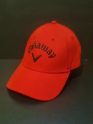 Callaway Red Black Golf Strapback Adjustable Baseball Cap Hat VGC • $19.99