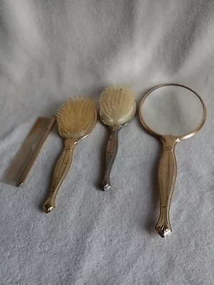 Vintage Vanity Mirror Brushes And Comb Set Of 4 • $15