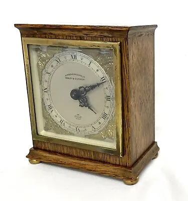 ELLIOTT LONDON Oak Bracket Mantel Clock : H PIDDUCK & SONS HANLEY & SOUTHPORT • $280.02