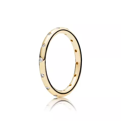 Pandora Gold Droplets Sparkling Cz Ring 150178cz • £20