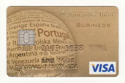 Credit Card Bankcard Bank Banco Santander Totta PORTUGAL VISA Business • $6.99